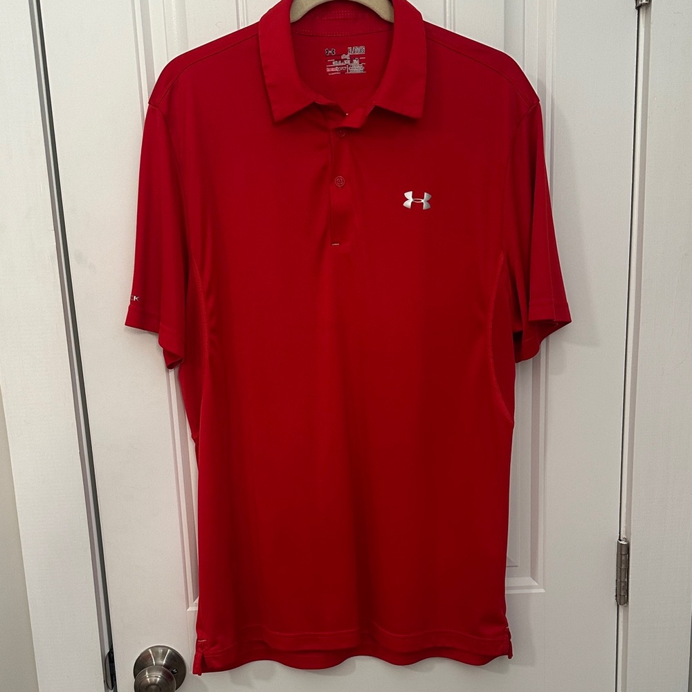 Under Armour Men's Vibrant Red Polo